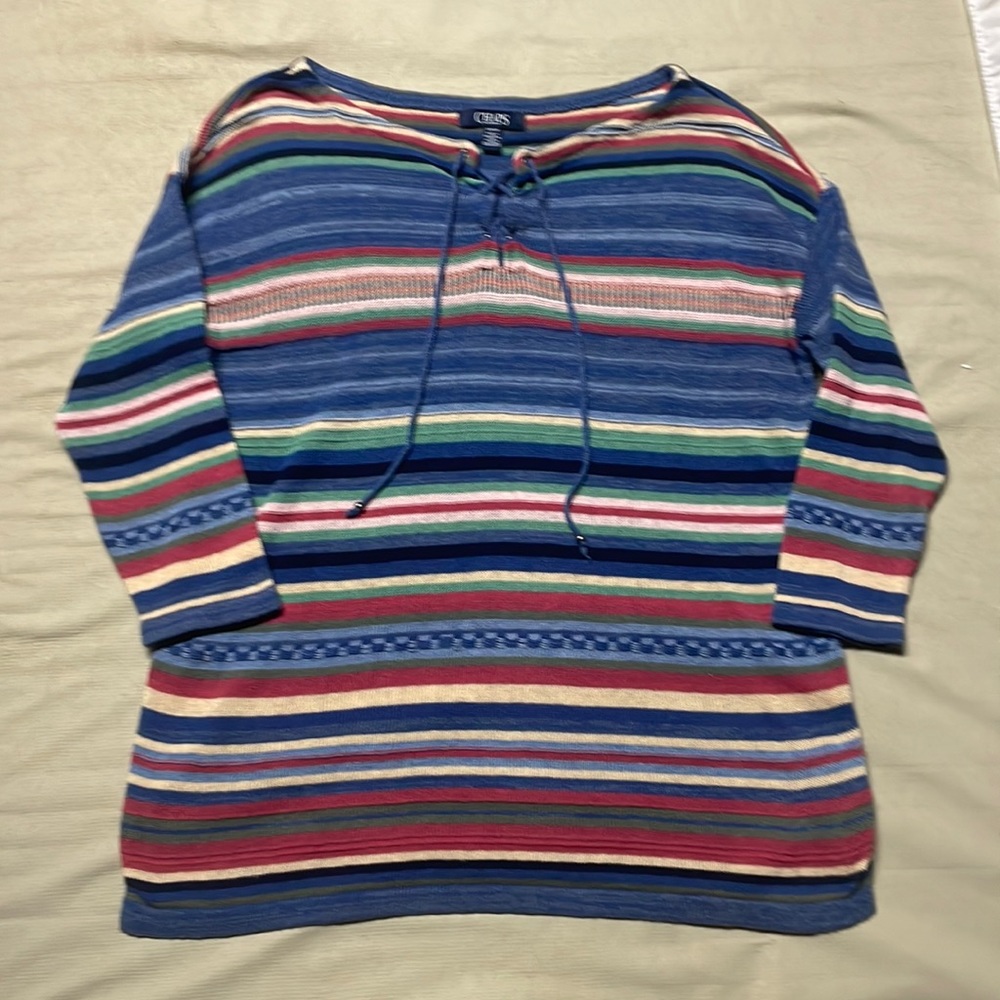 Chaps Linen Top! Small